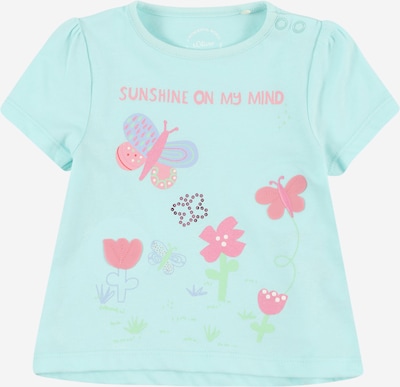 s.Oliver T-Shirt en bleu ciel / bleu clair / vert clair / rose clair, Vue avec produit