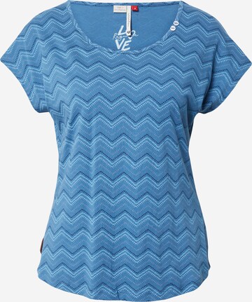 Ragwear T-Shirt 'CHEDAR CHEVRON' in Blau: predná strana