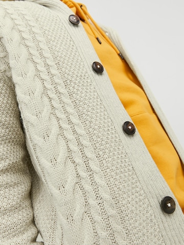 JACK & JONES Knit Cardigan 'CRAIG' in White