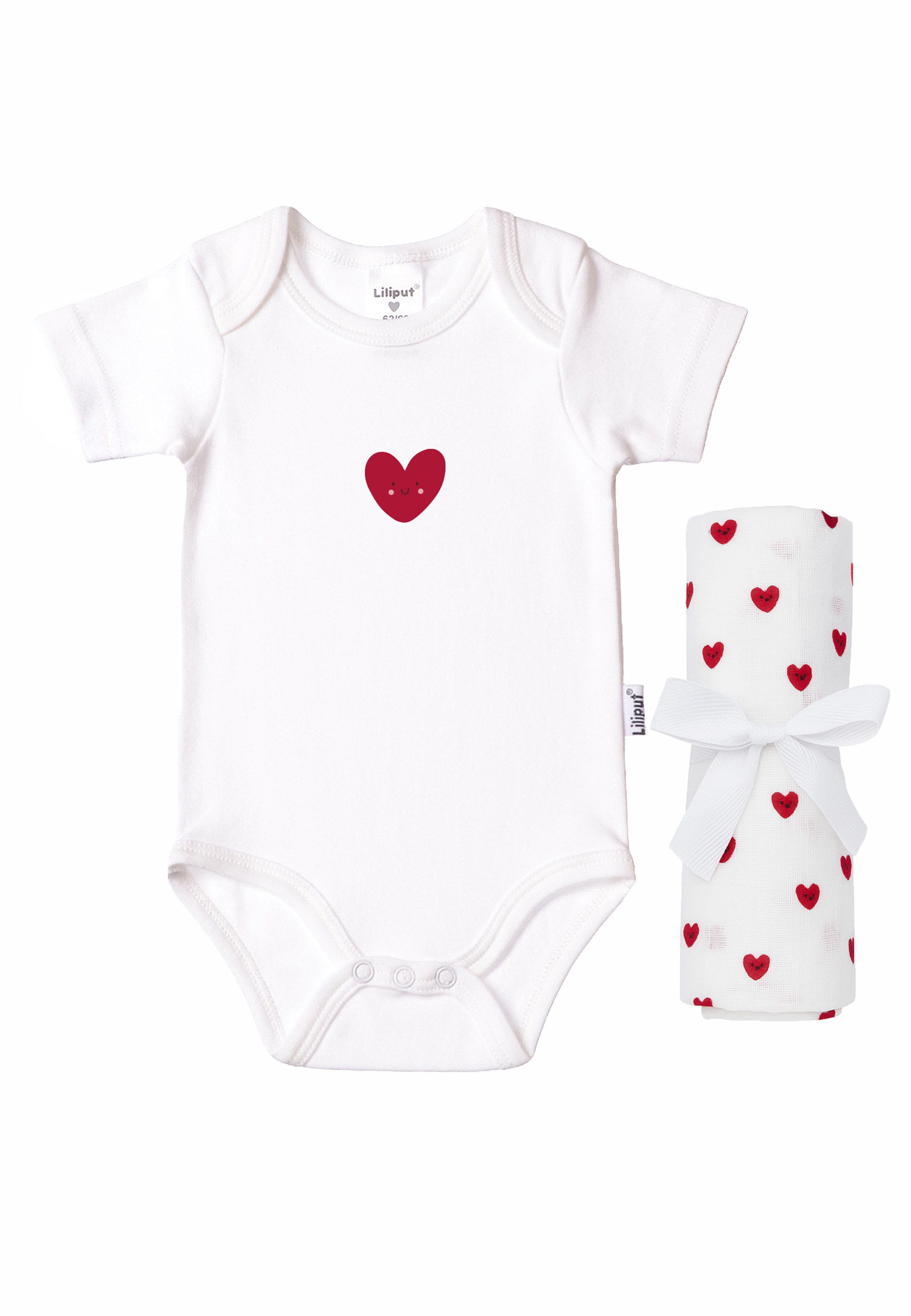 LILIPUT Geschenkset 'Herzchen' in Weiß: Vorderseite