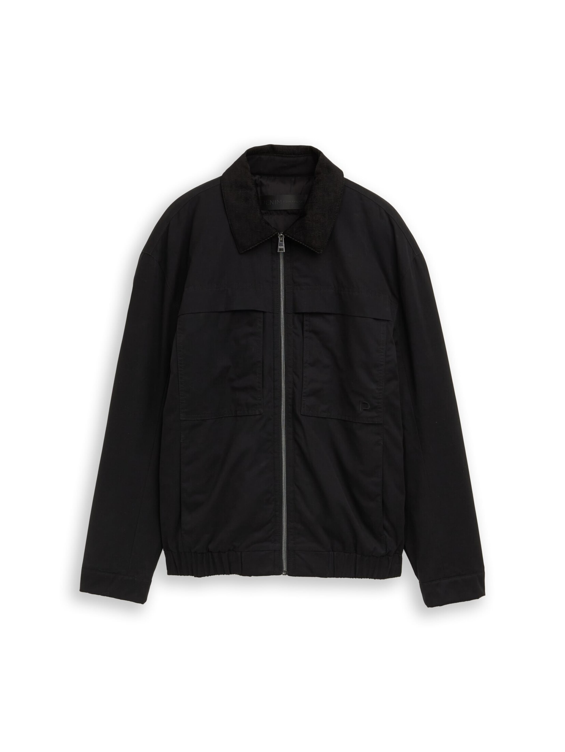 TOM TAILOR DENIM Between-season jacket in Black: front