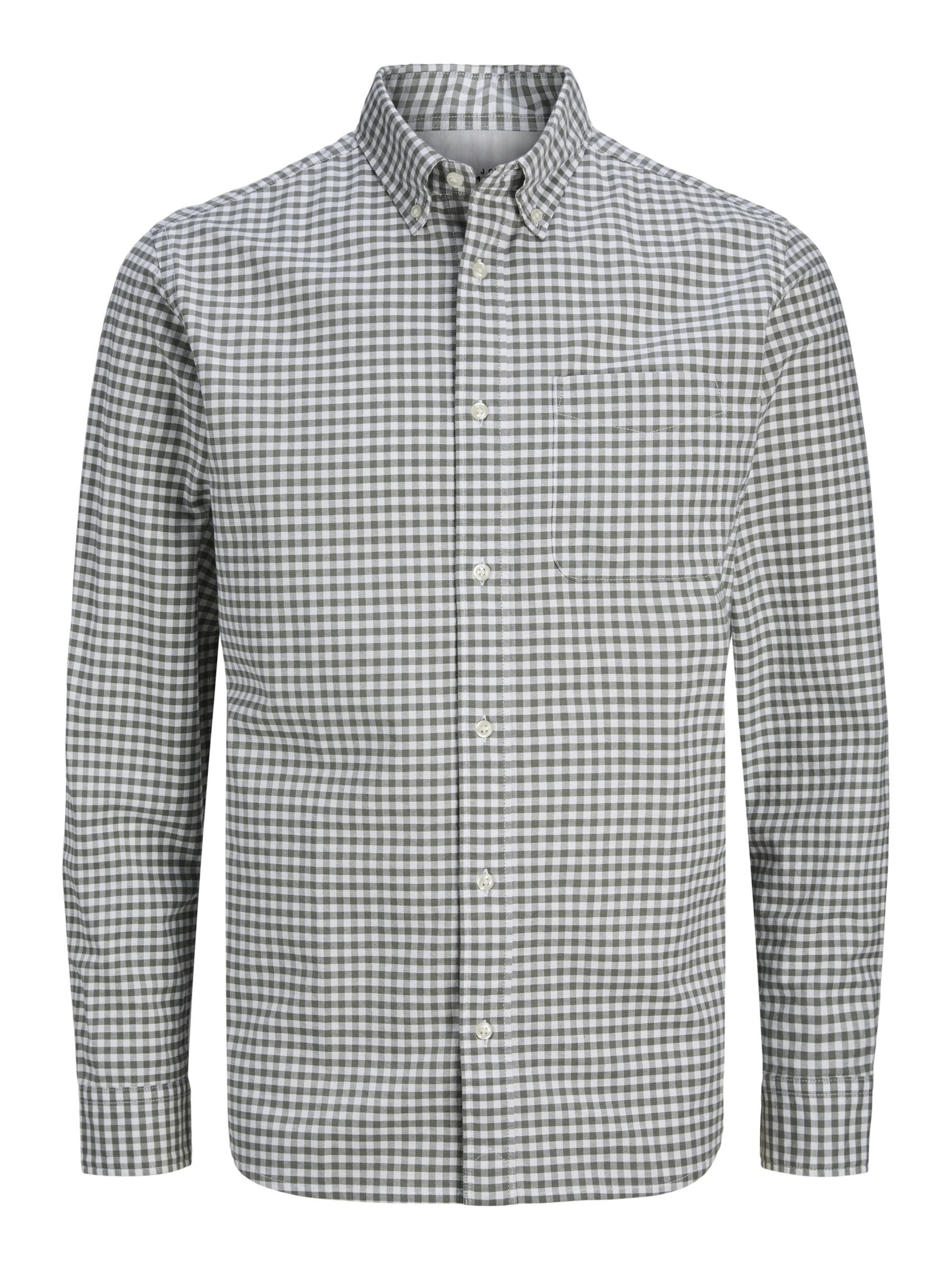 Jack & Jones Junior Regular Fit Hemd in Grau: Vorderseite