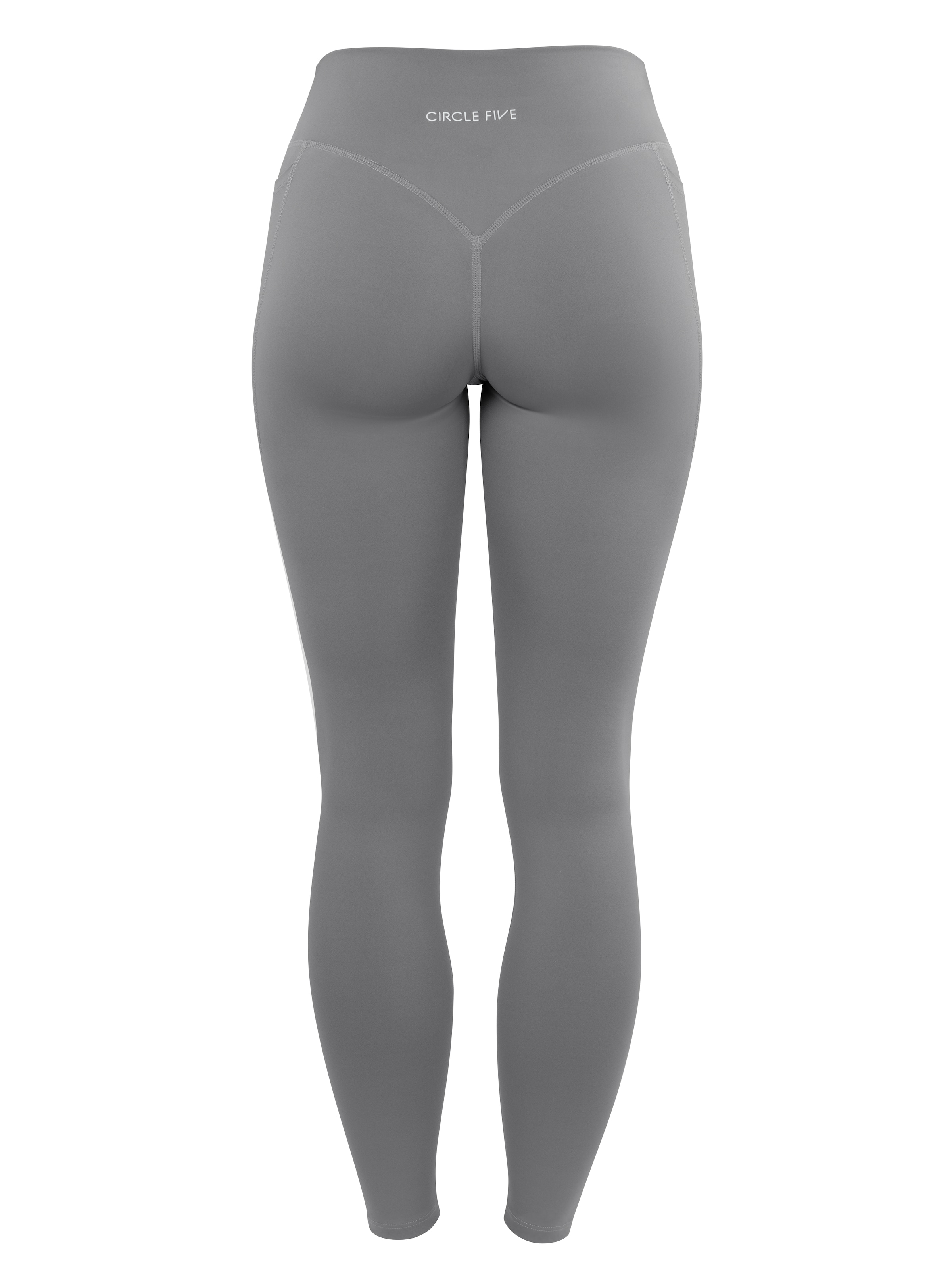 Circle Five Skinny Leggings 'Shapinghose Sportleggings mit Taschen' in Grey