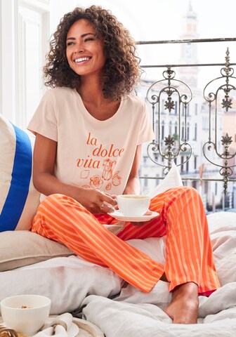 VIVANCE Pyjama 'Dreams' in Oranje: voorkant