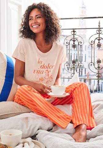 VIVANCE Pyjamas 'Dreams' i orange: framsida
