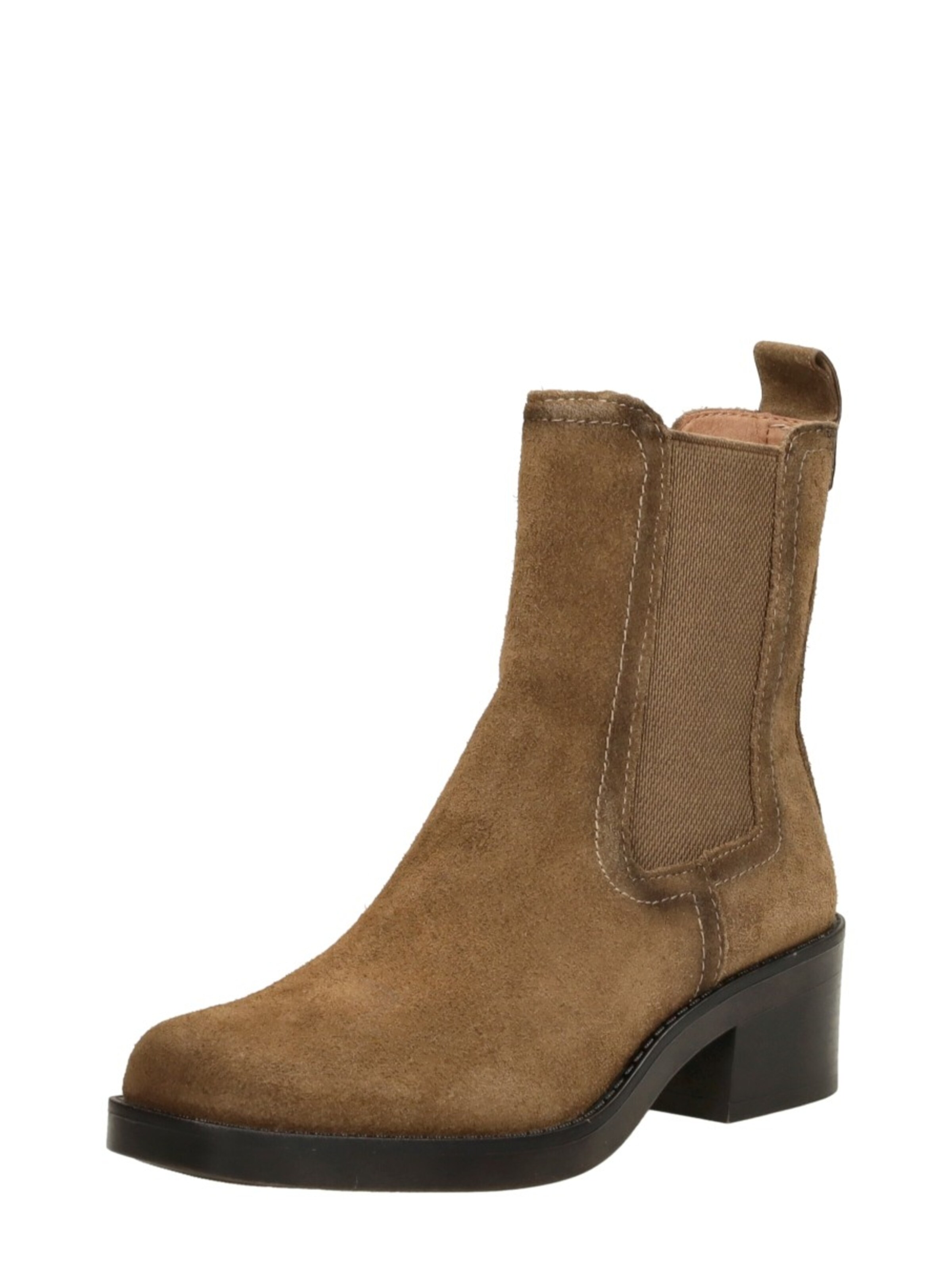 Tamaris Boots 'Enkellaarsjes Hak' in Brown: front
