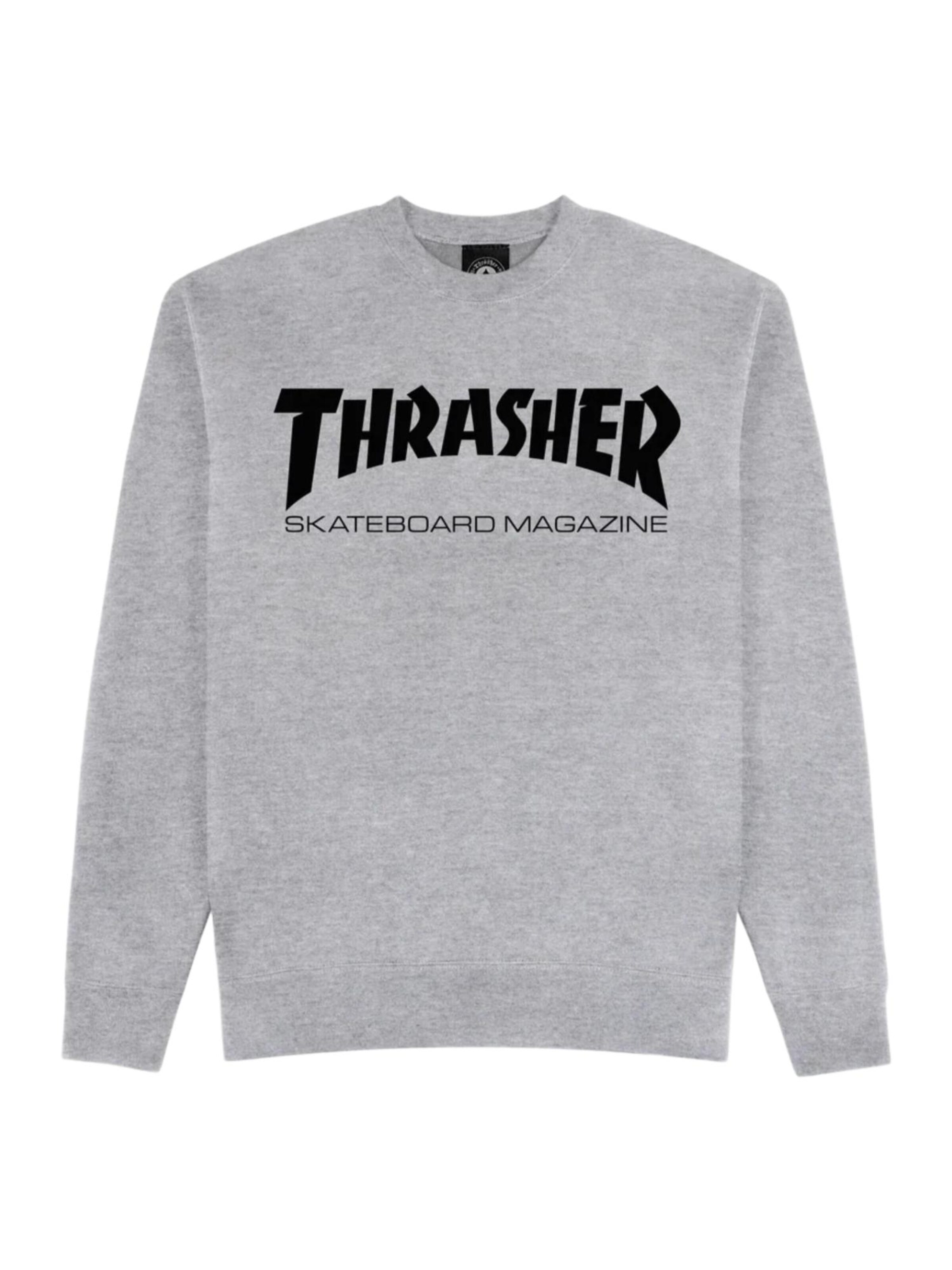 THRASHER Sweatshirt 'SKATE MAG'‌‌ in Grau: Vorderseite