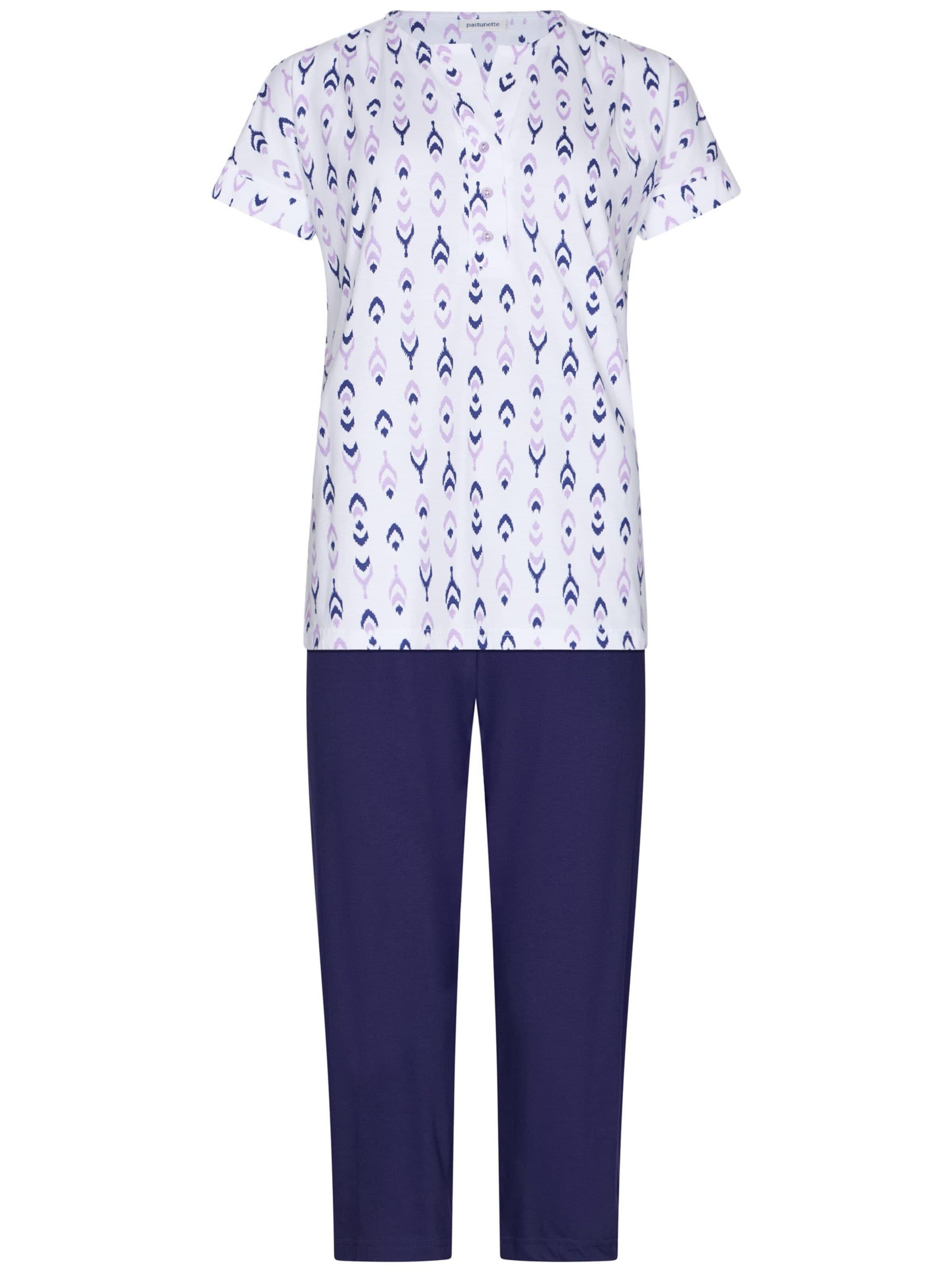 Pastunette Pajama 'Pyjama with buttons' in Blue: front