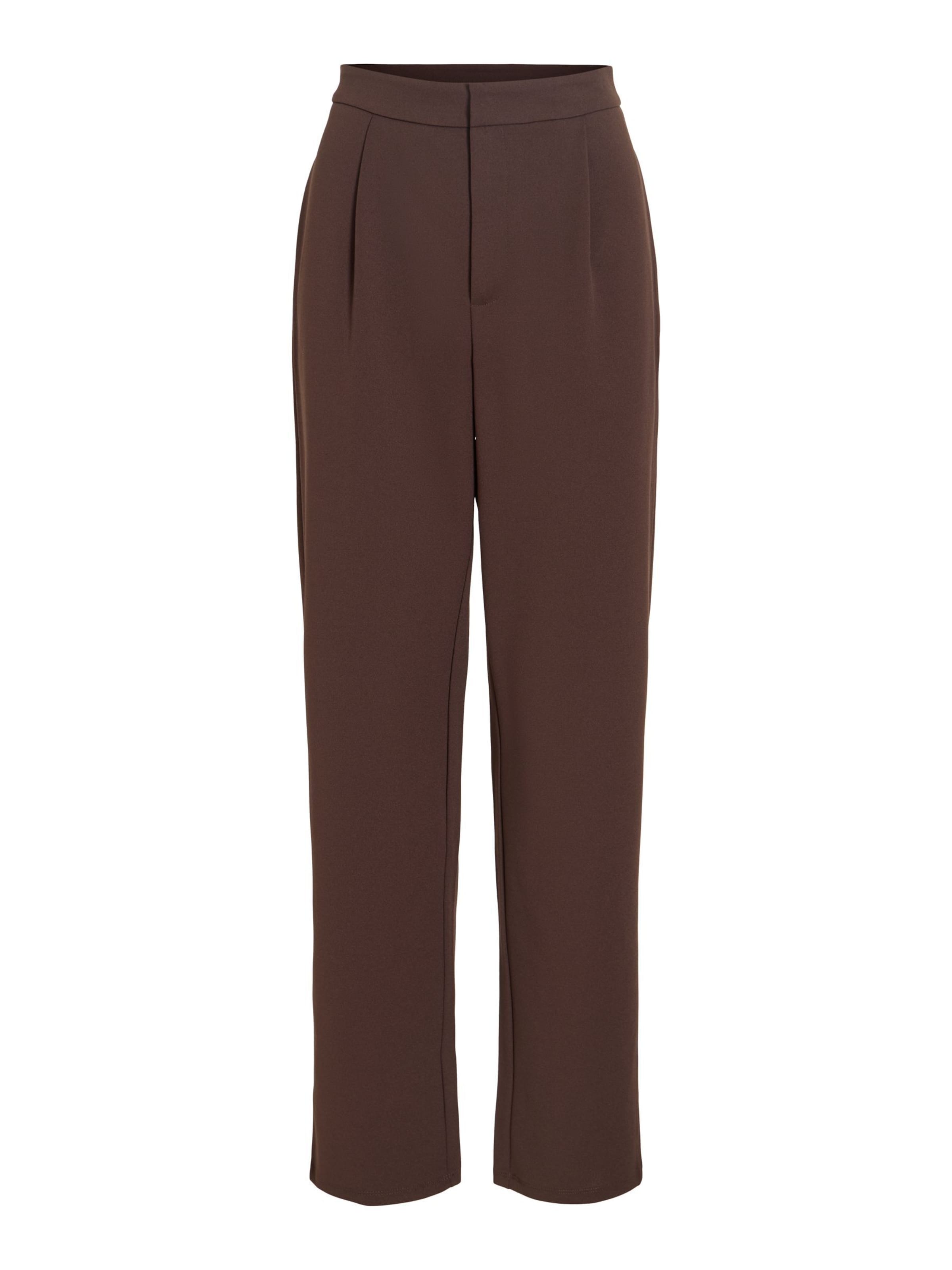 VILA Slimfit Broek 'VIClara' in Bruin: voorkant