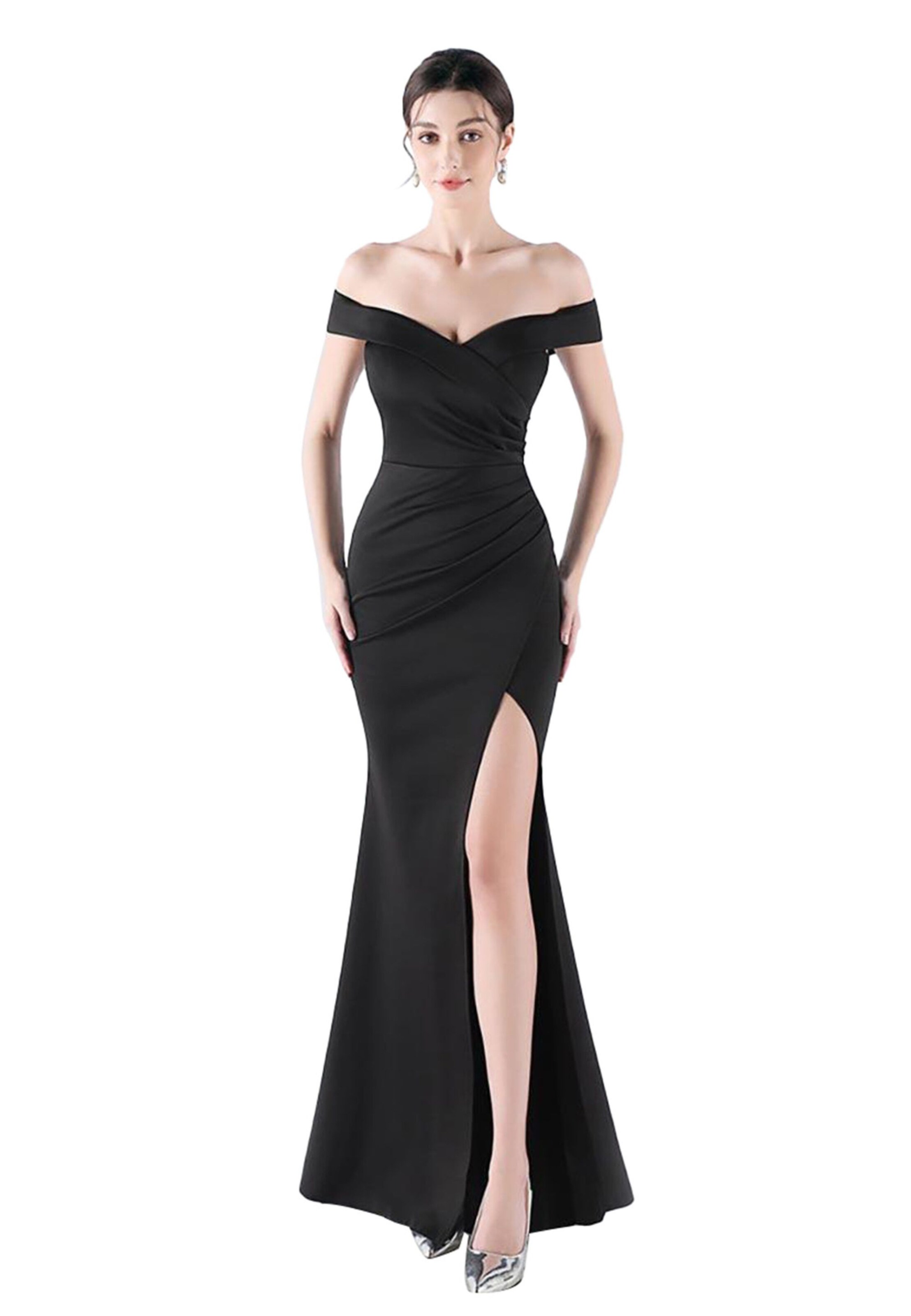 Moda Minx Abendkleid in Schwarz: Vorderseite