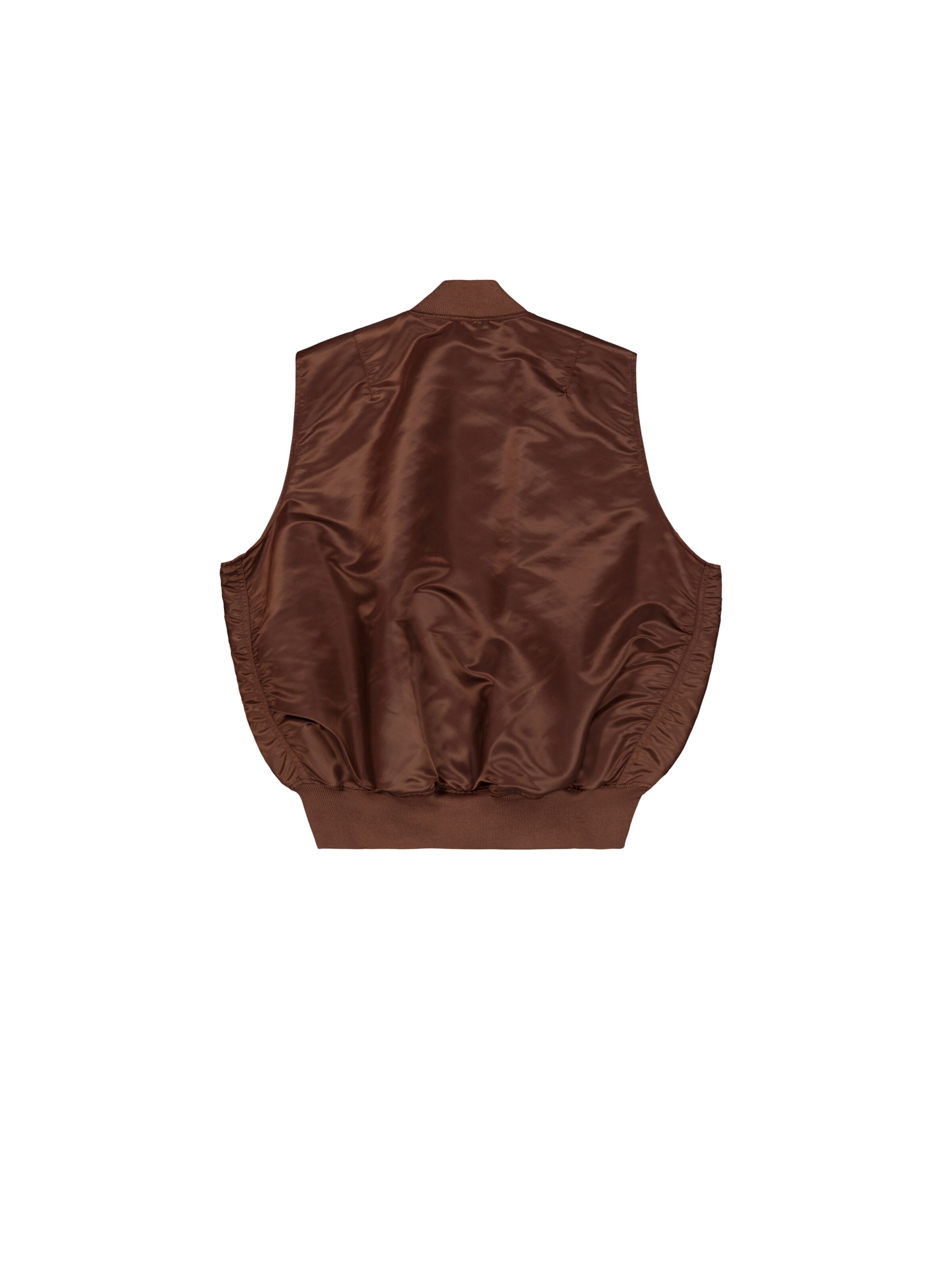 ALPHA INDUSTRIES Weste 'MA-1' in Braun: Rückseite
