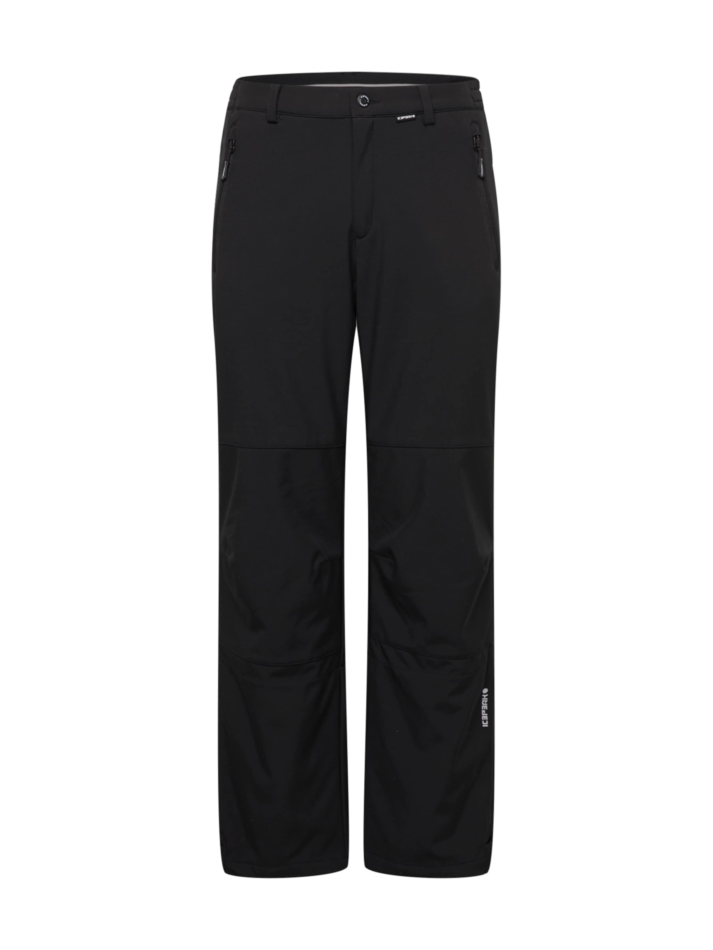 ICEPEAK Štandardný strih Športové nohavice - Čierna: predná strana