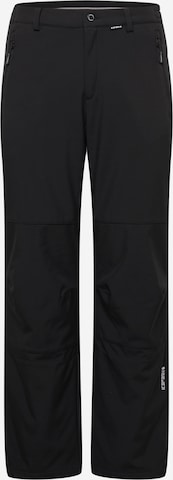 Regular Pantalon de sport ICEPEAK en noir : devant