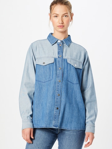 TOM TAILOR DENIM Blouse in Blue: front