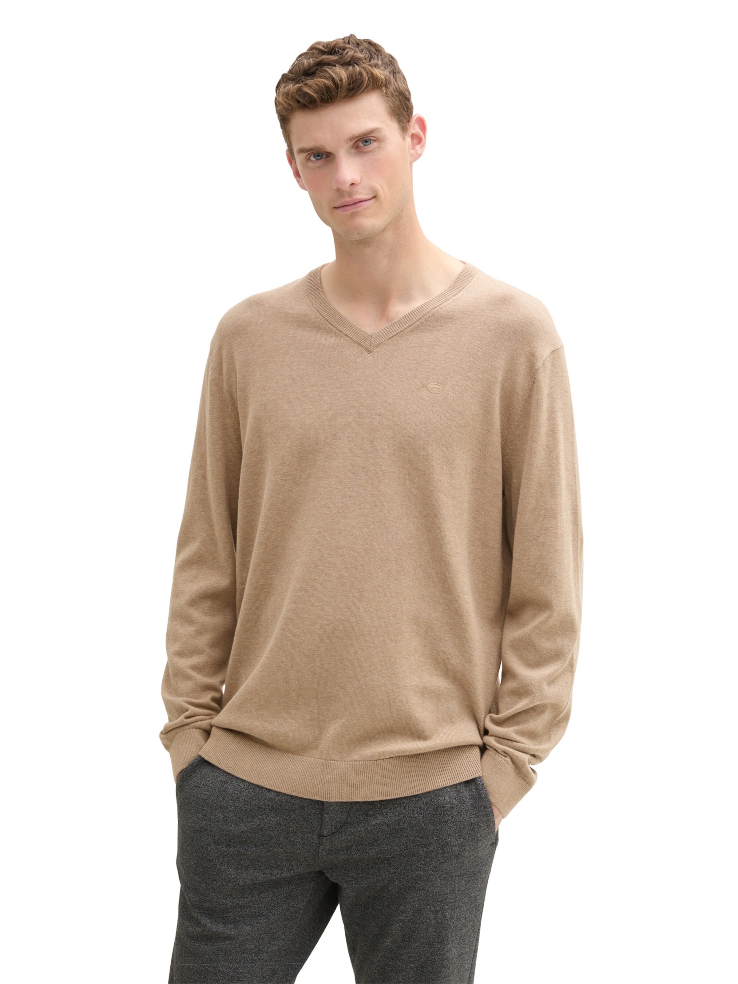 TOM TAILOR Sweater in Brown: front