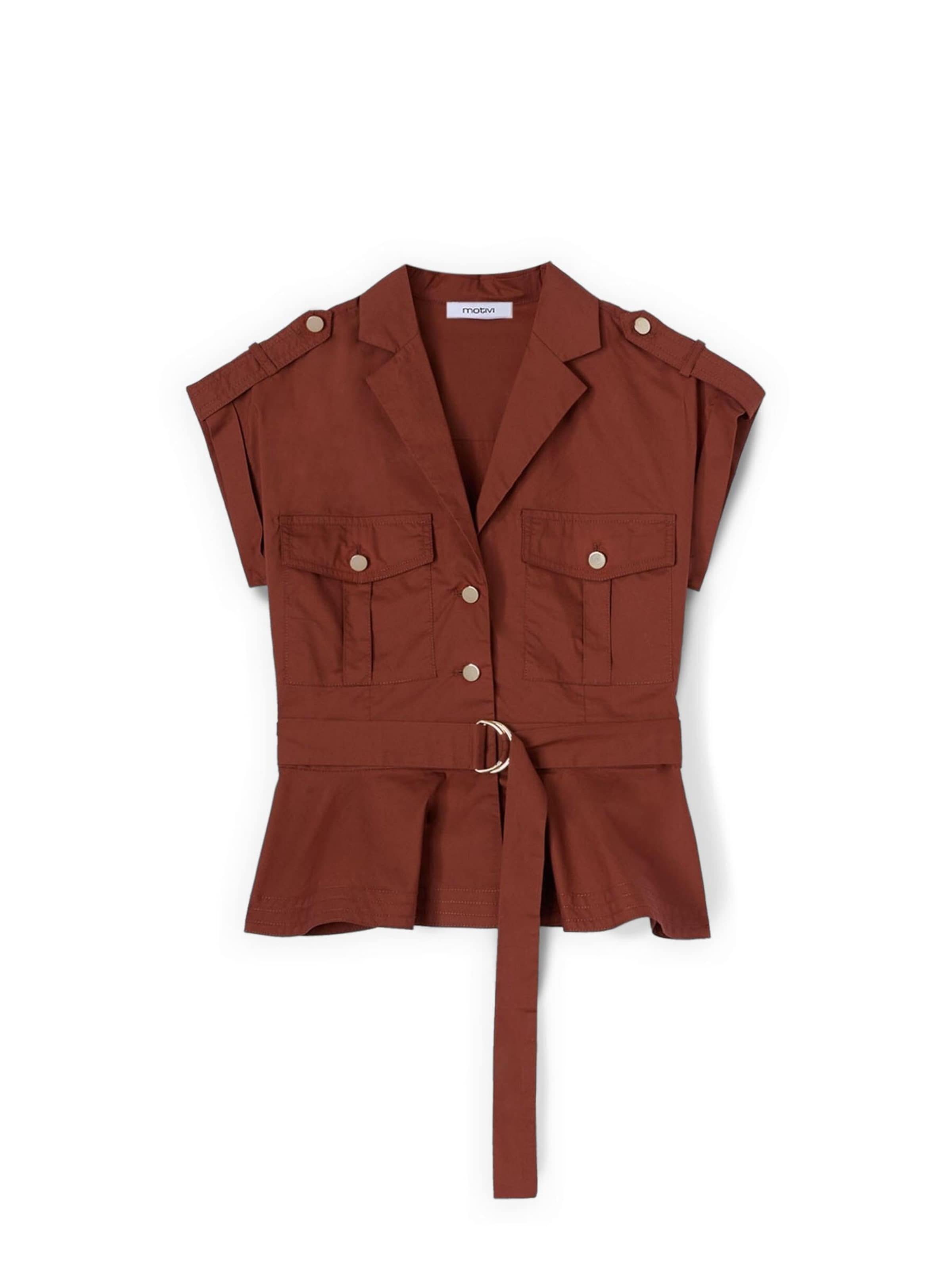 Camicia da donna di MOTIVI in marrone: frontale
