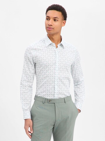 Coupe slim Chemise 'Pierce' JOOP! en blanc : devant