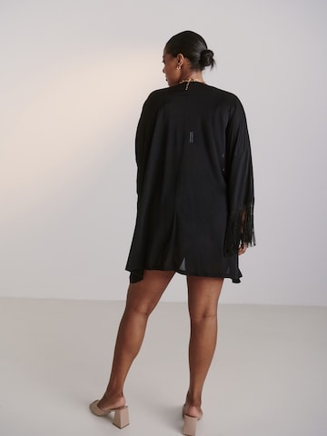 Guido Maria Kretschmer Curvy Kimono 'Lani' - Čierna