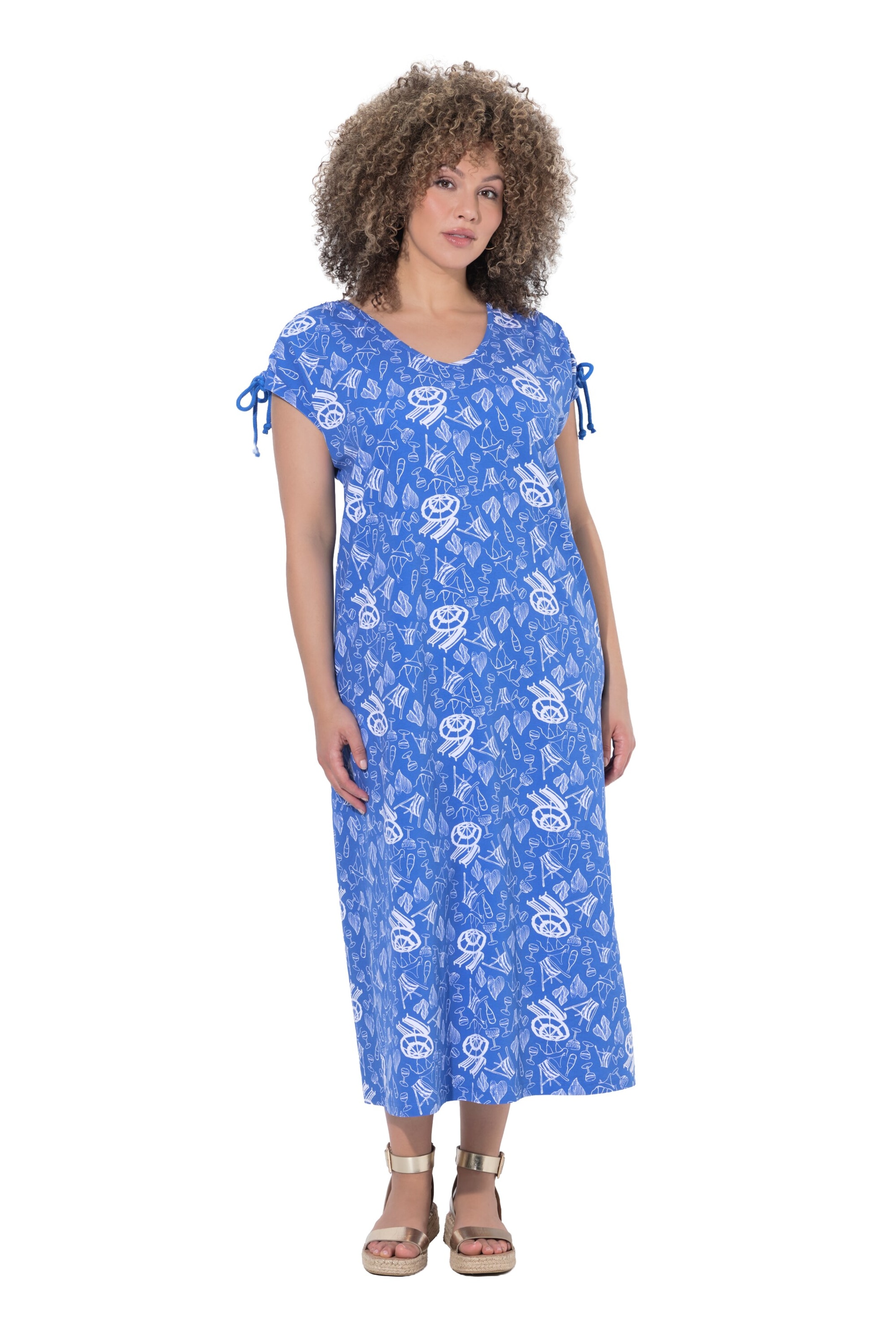 Ulla Popken Jurk in Blauw: voorkant