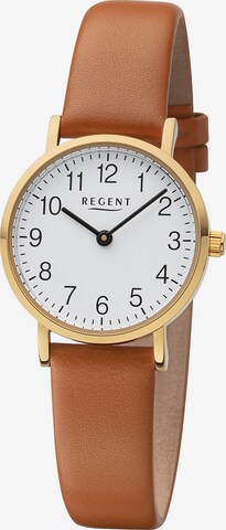 REGENT Analog Watch in Brown: front