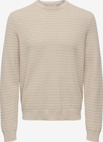 Pullover 'ONSLOUI' di Only & Sons in beige: frontale