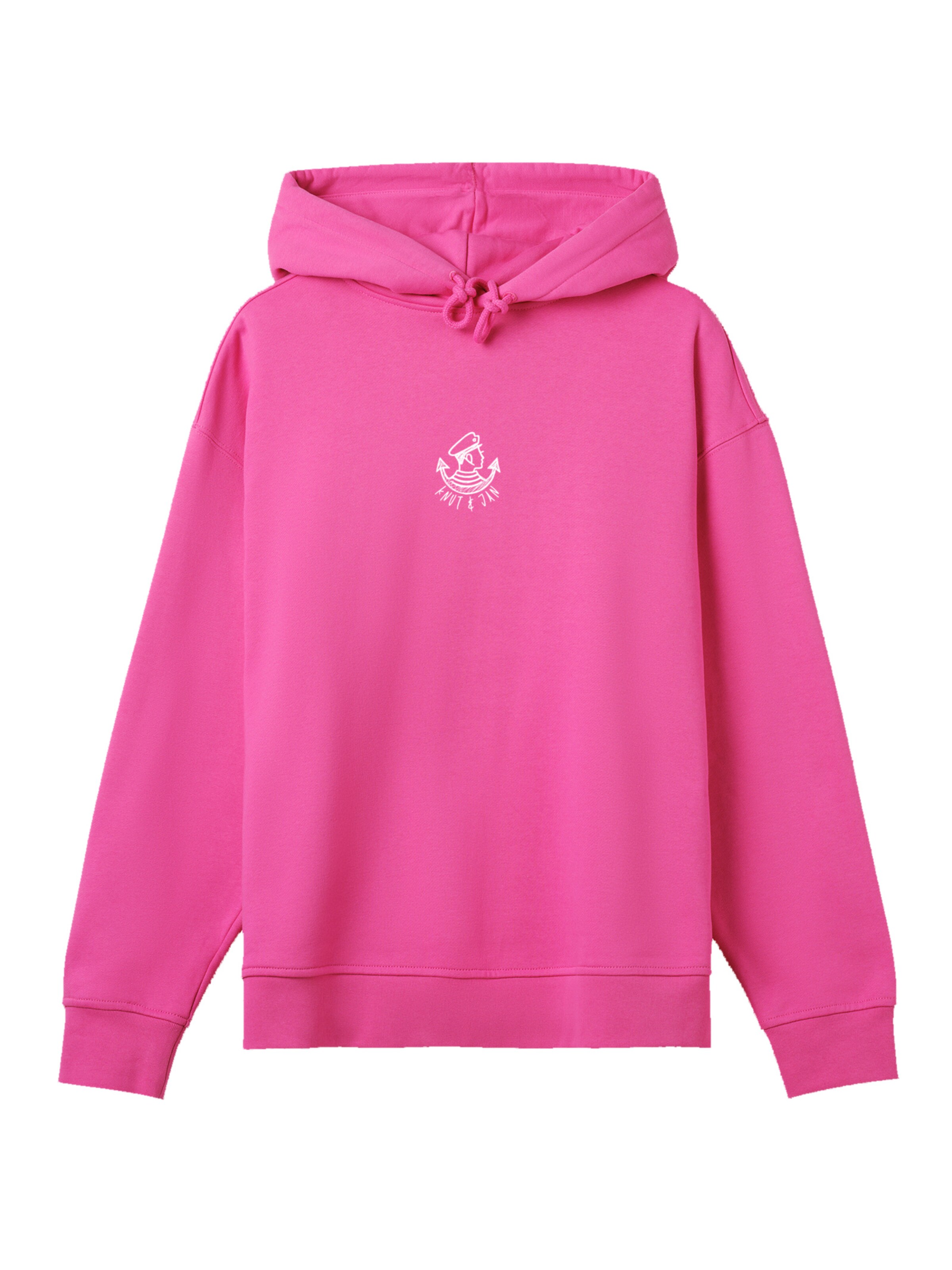 Sweat-shirt 'Knut & Jan Scribble Logo Weiss' F4NT4STIC en rose : devant