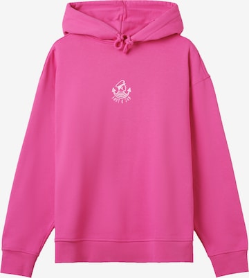 Sweat-shirt 'Knut & Jan Scribble Logo Weiss' F4NT4STIC en rose : devant