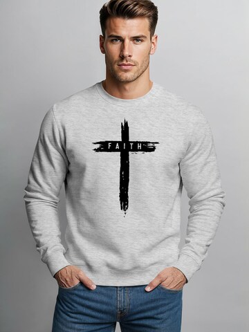 Neverless Sweatshirt 'Faith' in Grey