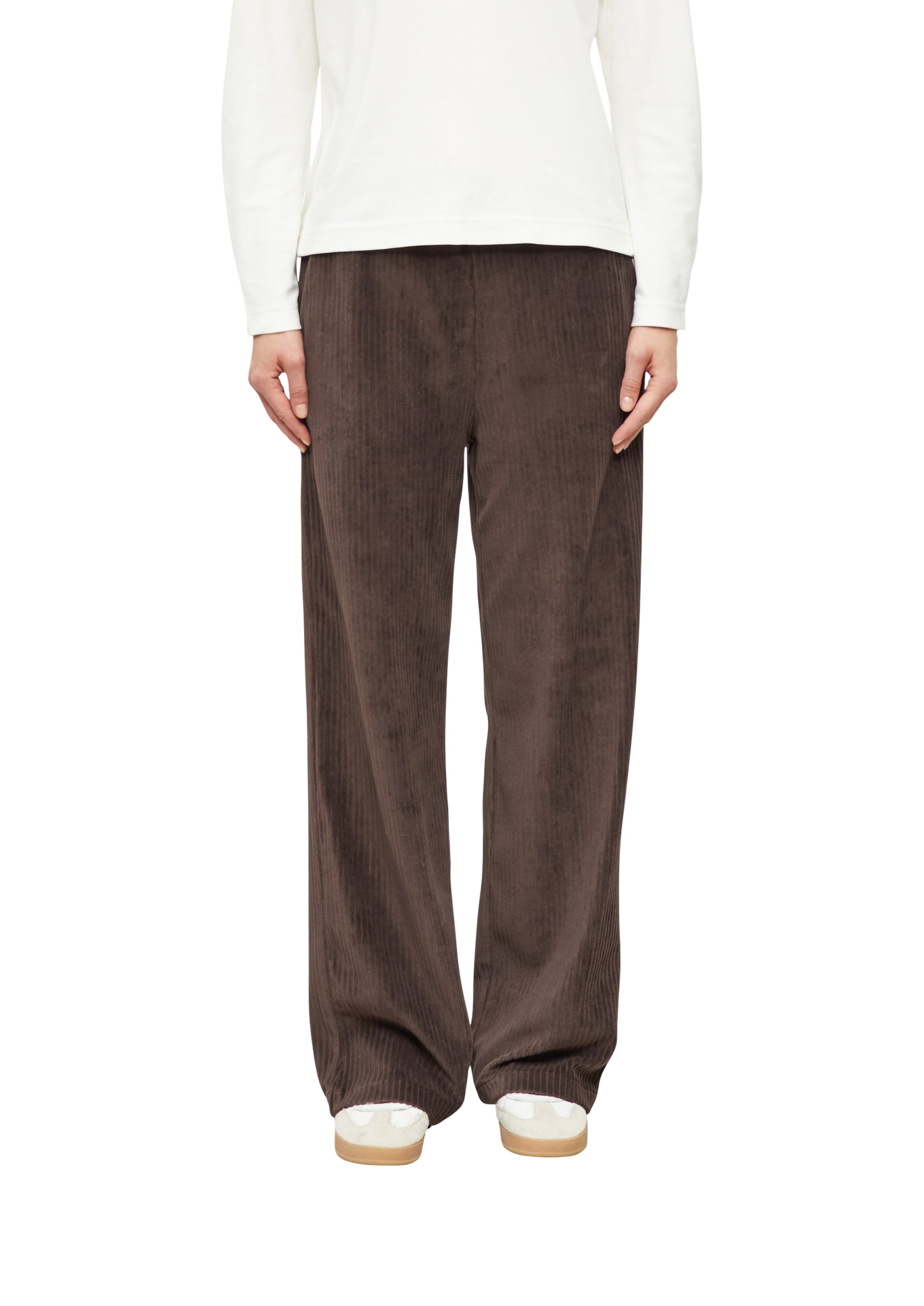 Wide Leg Pantalon s.Oliver en marron : devant