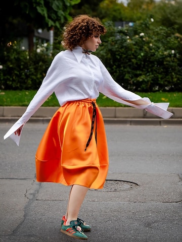IUnique Rock 'IUnique Luxury Taffeta Balloon Skirt – Orange' in Orange