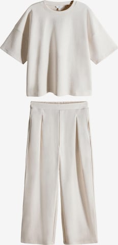 smėlio The Set Moteriškas kostiumėlis su kelnėmis: priekis