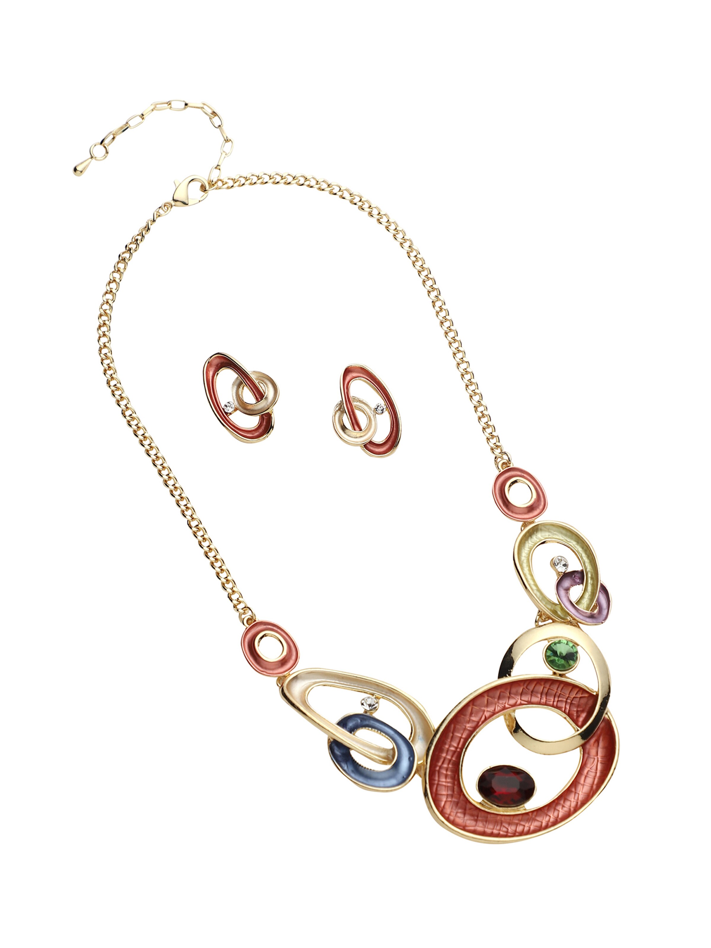 Parure de bijoux ' Puspa ' SOHI en mélange de couleurs : devant