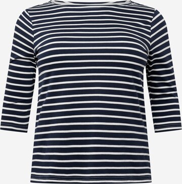 Selected Femme Curve T-shirt 'FANDARD' i blå: framsida