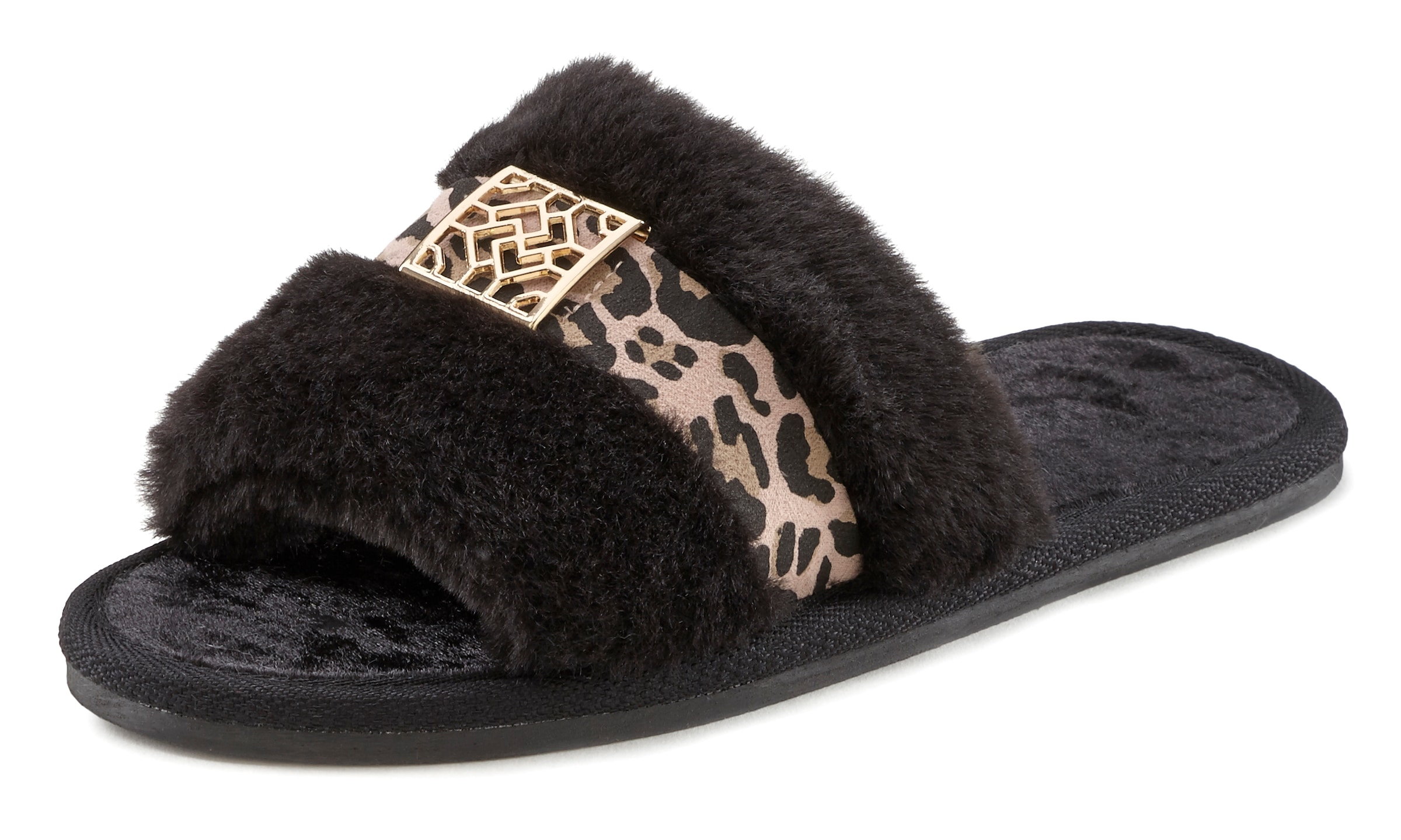 VIVANCE Slippers in Black: front