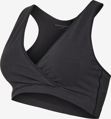 MAMALICIOUS Bustier Imetysliivit 'MLCrossy' värissä musta: etupuoli