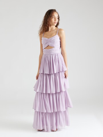 Maya Deluxe Evening Dress in Purple: front