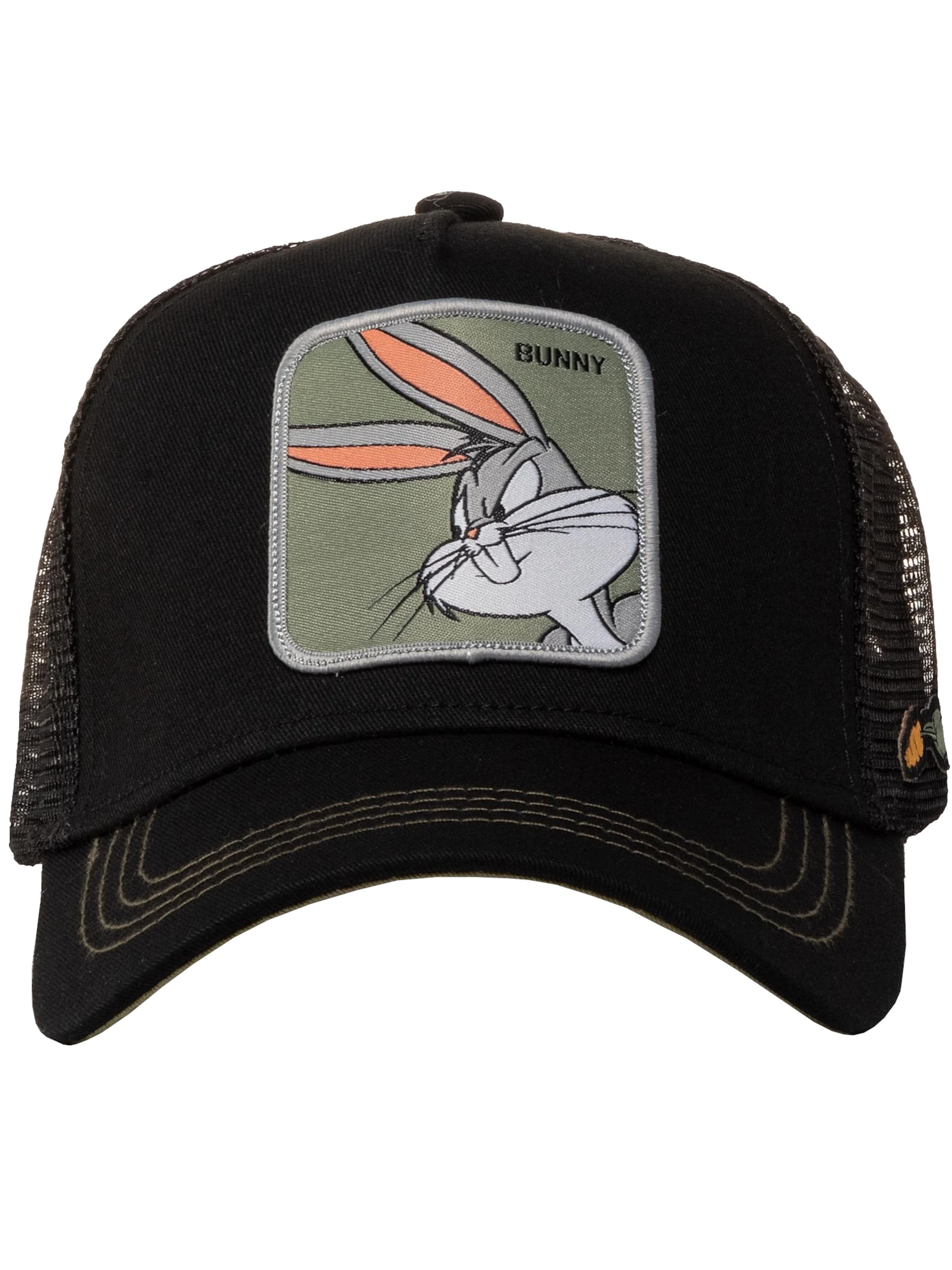 Capslab Cap 'Capslab Bunny Looney Tunes Trucker Cap' in Black