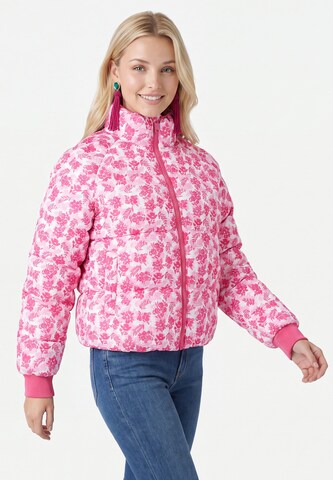 IZIA Tussenjas in Roze: voorkant