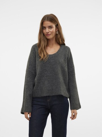 VERO MODA Trui 'VMGemma' in Grijs: voorkant