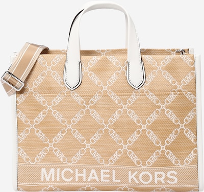 MICHAEL Michael Kors Τσάντα χειρός 'GIGI' σε μπεζ / λευκό, Άποψη προϊόντος