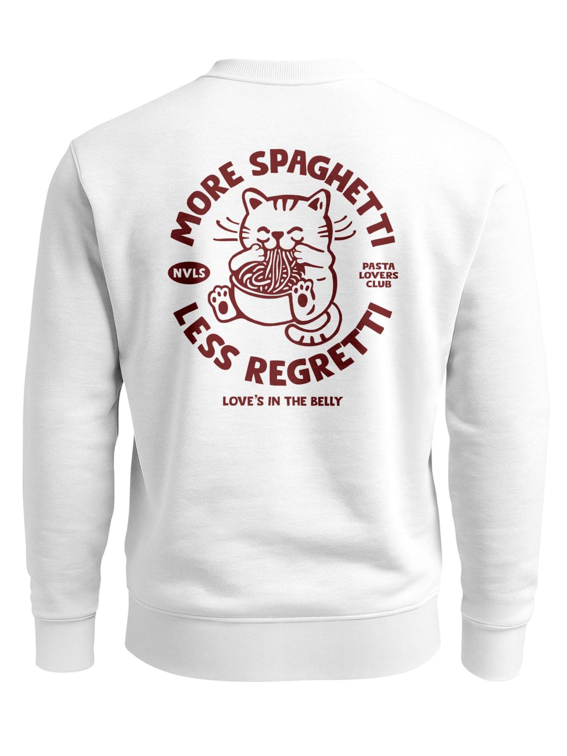Neverless Sweatshirt 'spaghetti' in White