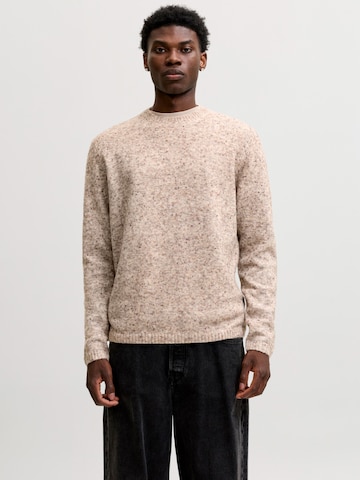 Pull-over 'JJENIEL' JACK & JONES en beige : devant