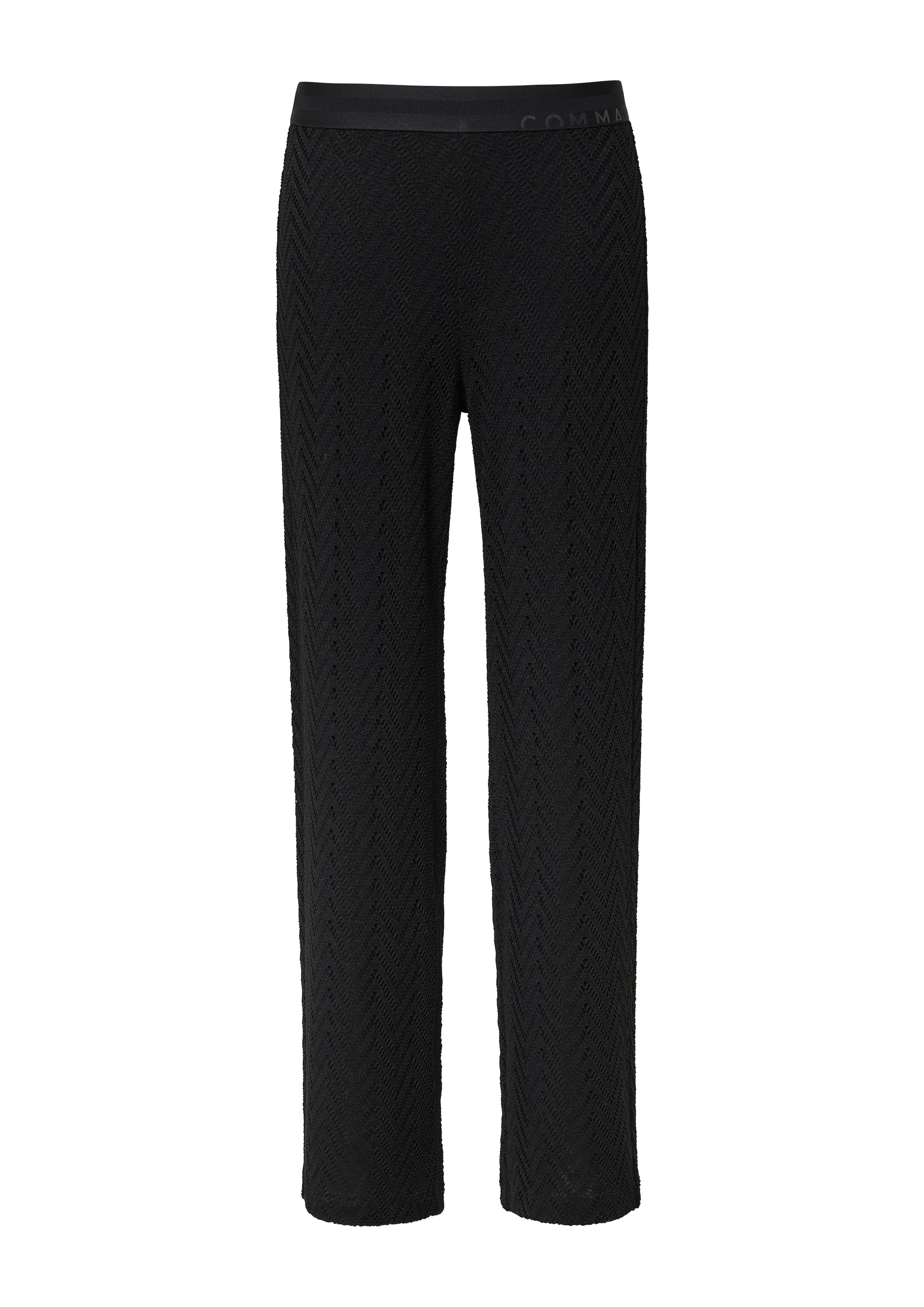 Regular Pantalon COMMA en noir : devant