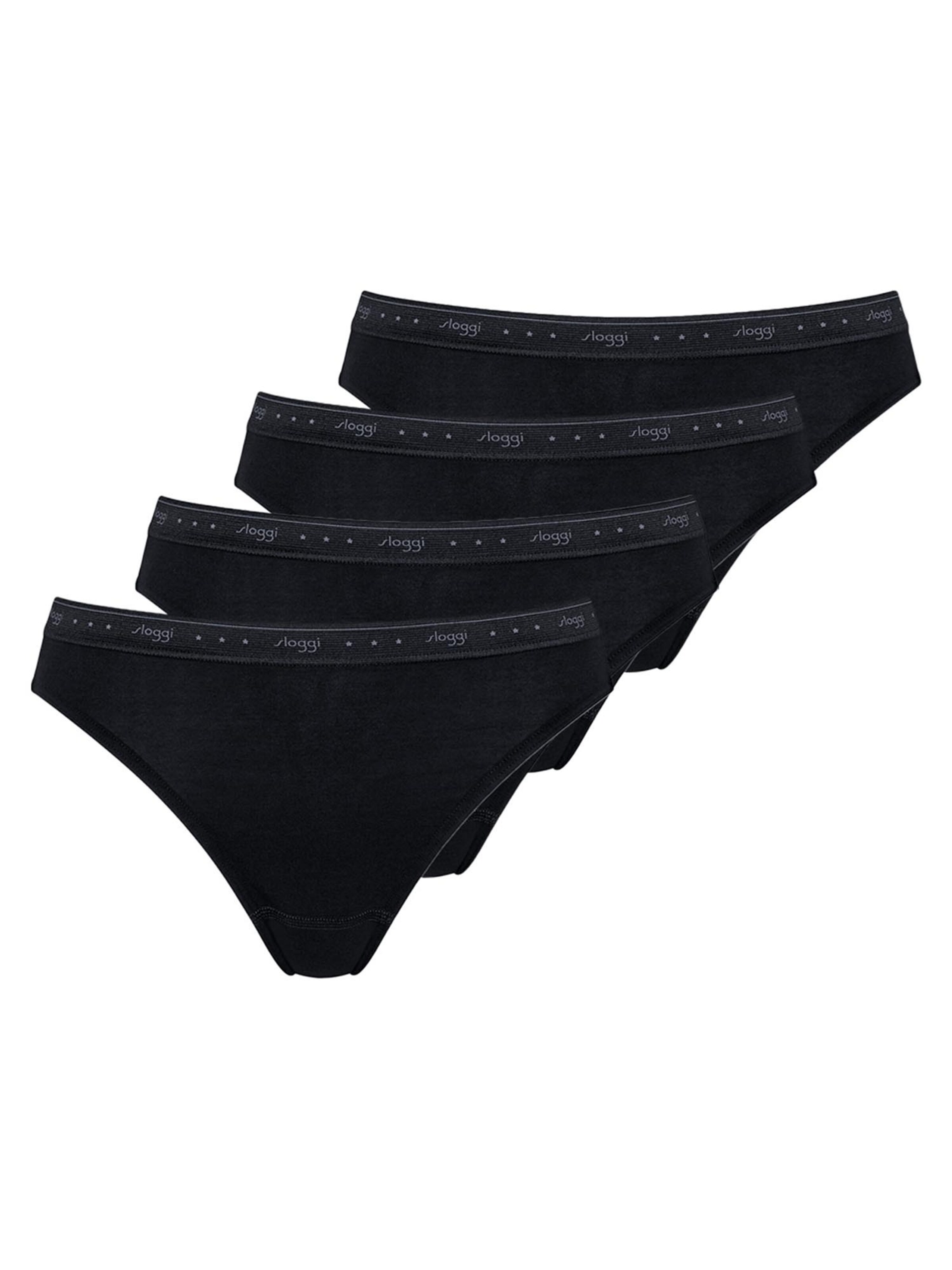 SLOGGI Slip '24/7 100'‌‌‌‌‌‌‌‌‌ in Schwarz: Vorderseite
