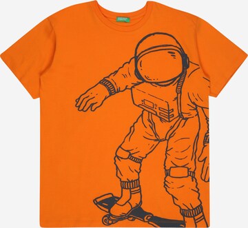 T-Shirt UNITED COLORS OF BENETTON en orange : devant
