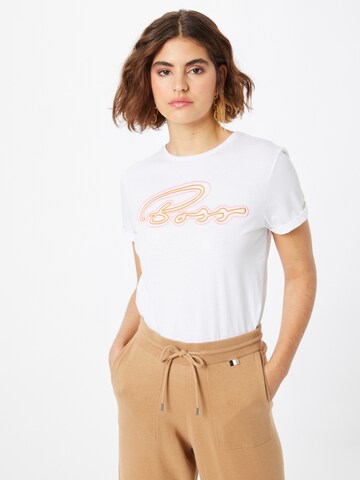 T-shirt 'Esummer' BOSS Orange en blanc : devant