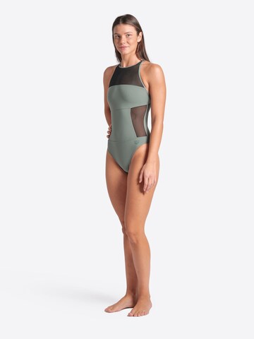 ARENA Swimsuit 'MESH PANELS PRO BACK' in Green