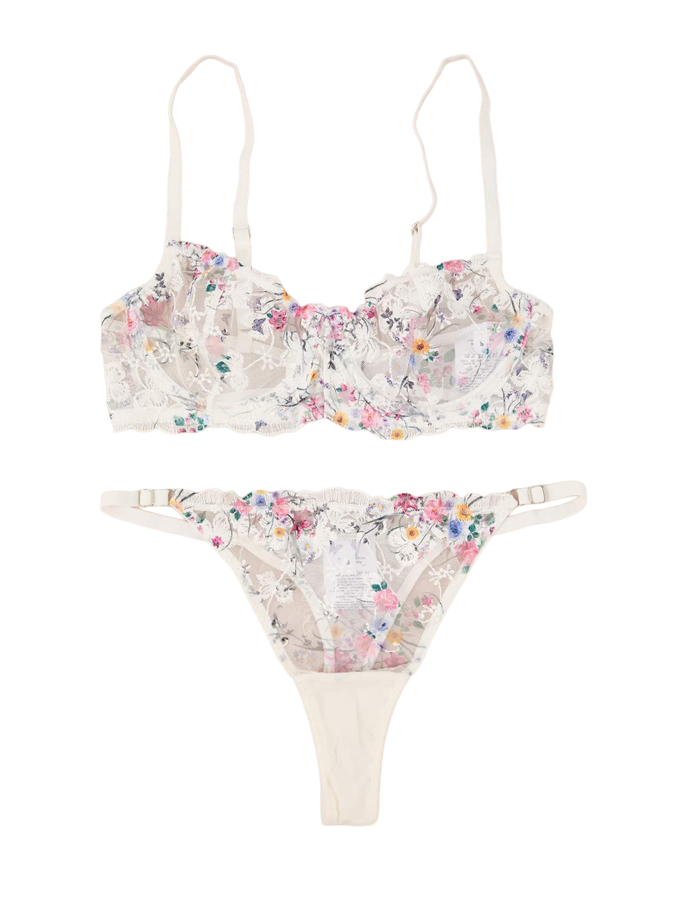 Trendyol - Balconet Conjuntos de ropa interior en blanco: frente