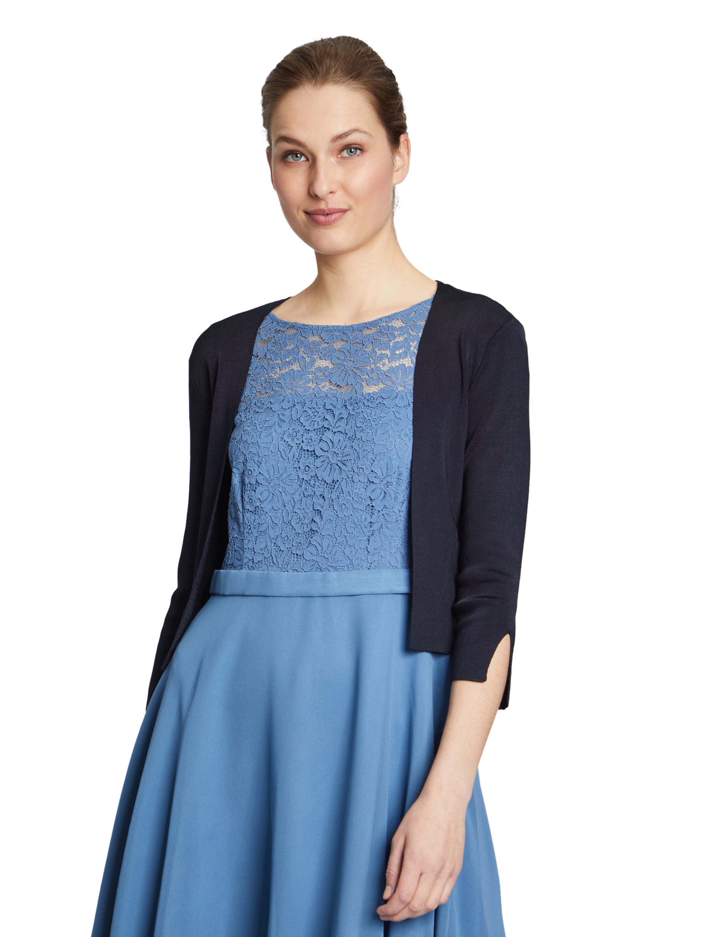 Vera Mont Gebreid vest in Blauw: voorkant