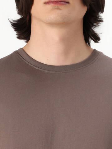 SELECTED T-Shirt 'SLHASPEN' in Braun